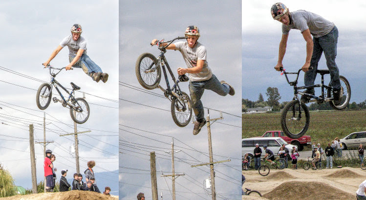 Image collage of me riding BMX