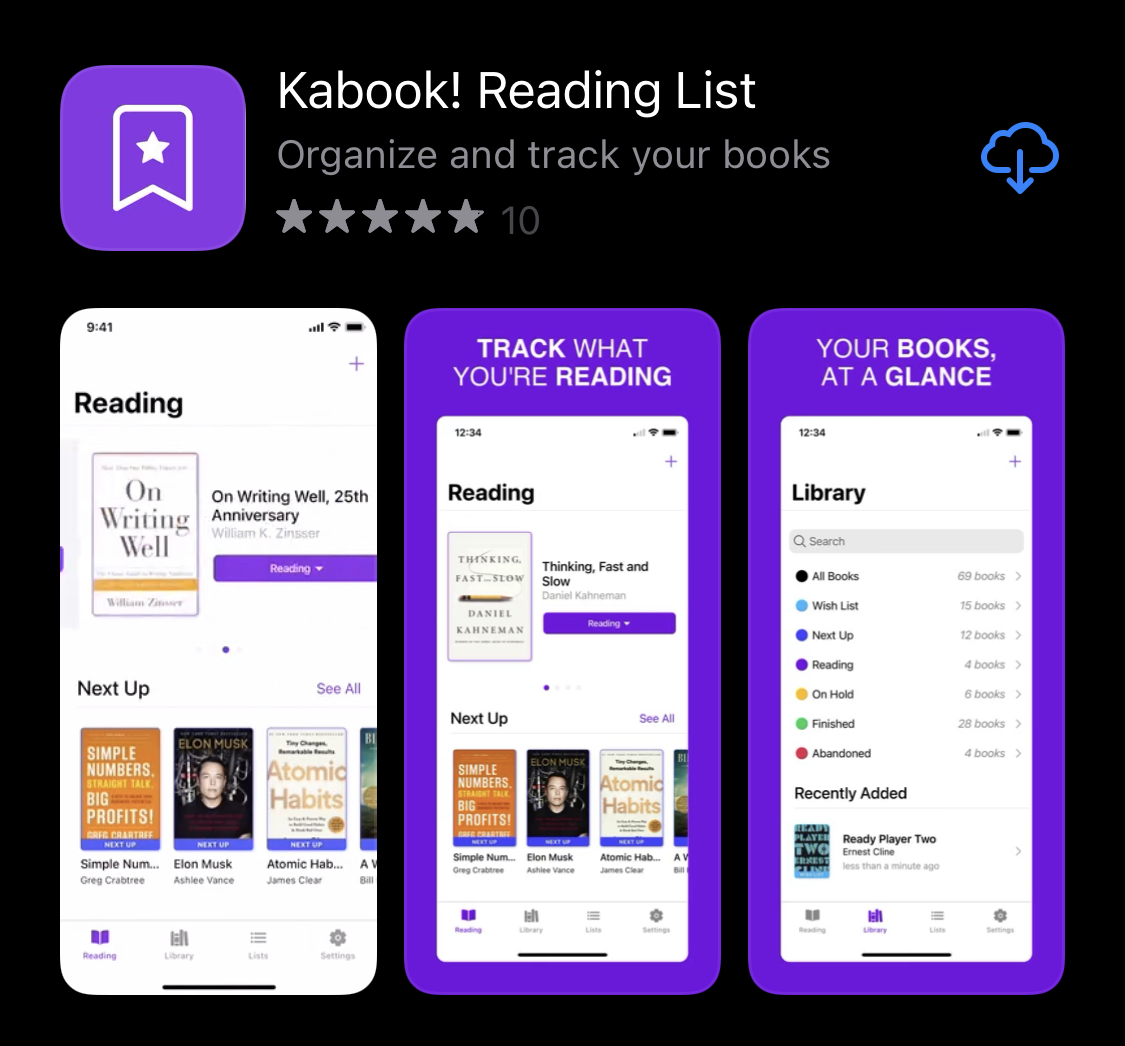 Kabook App Store listing