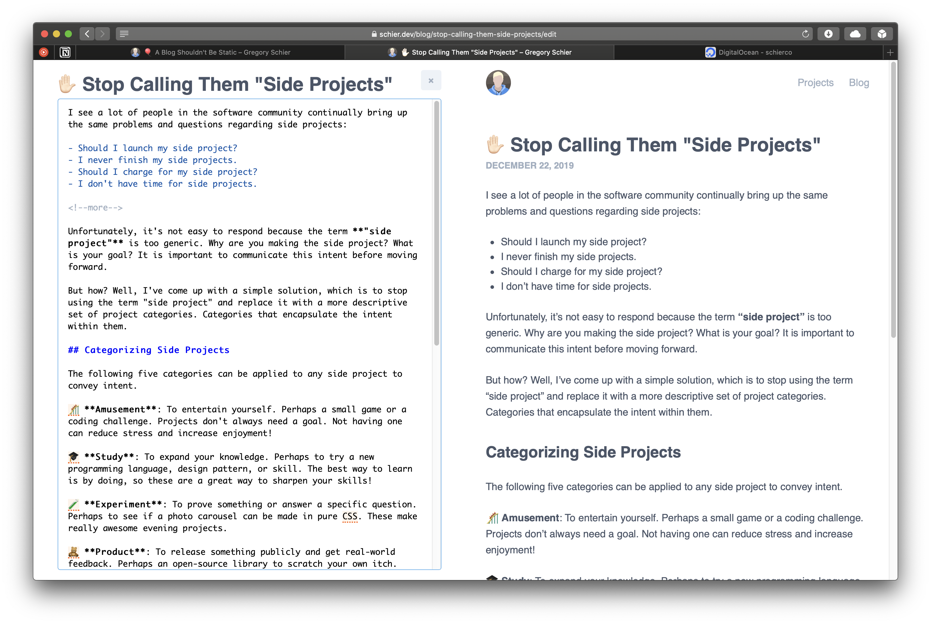 New post editor